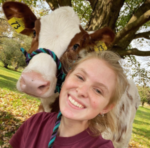 girl with cow